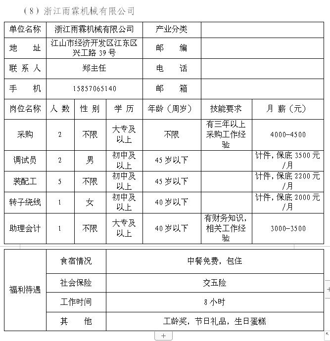 浙江江山最新招工信息全面解析